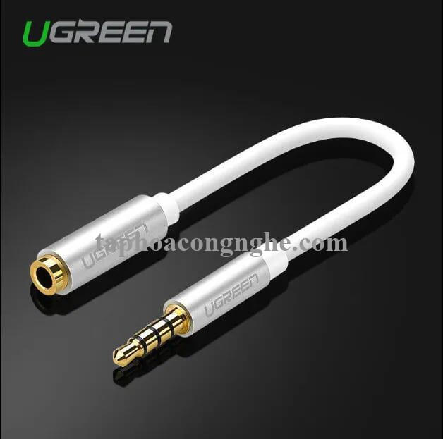 Ugreen 30746 20CM màu Đen Cáp âm thanh 3.5mm nối dài 30746 30030746